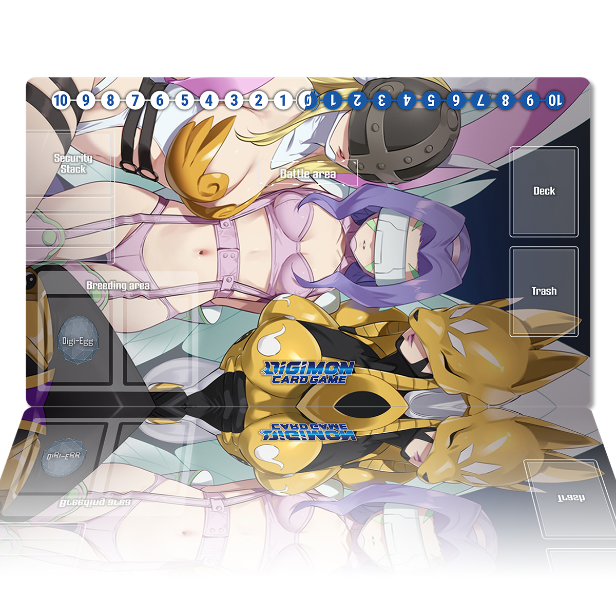 Board Game Zone - Digimon Playmat Angewomon Fairymon Sakuyamon DTCG