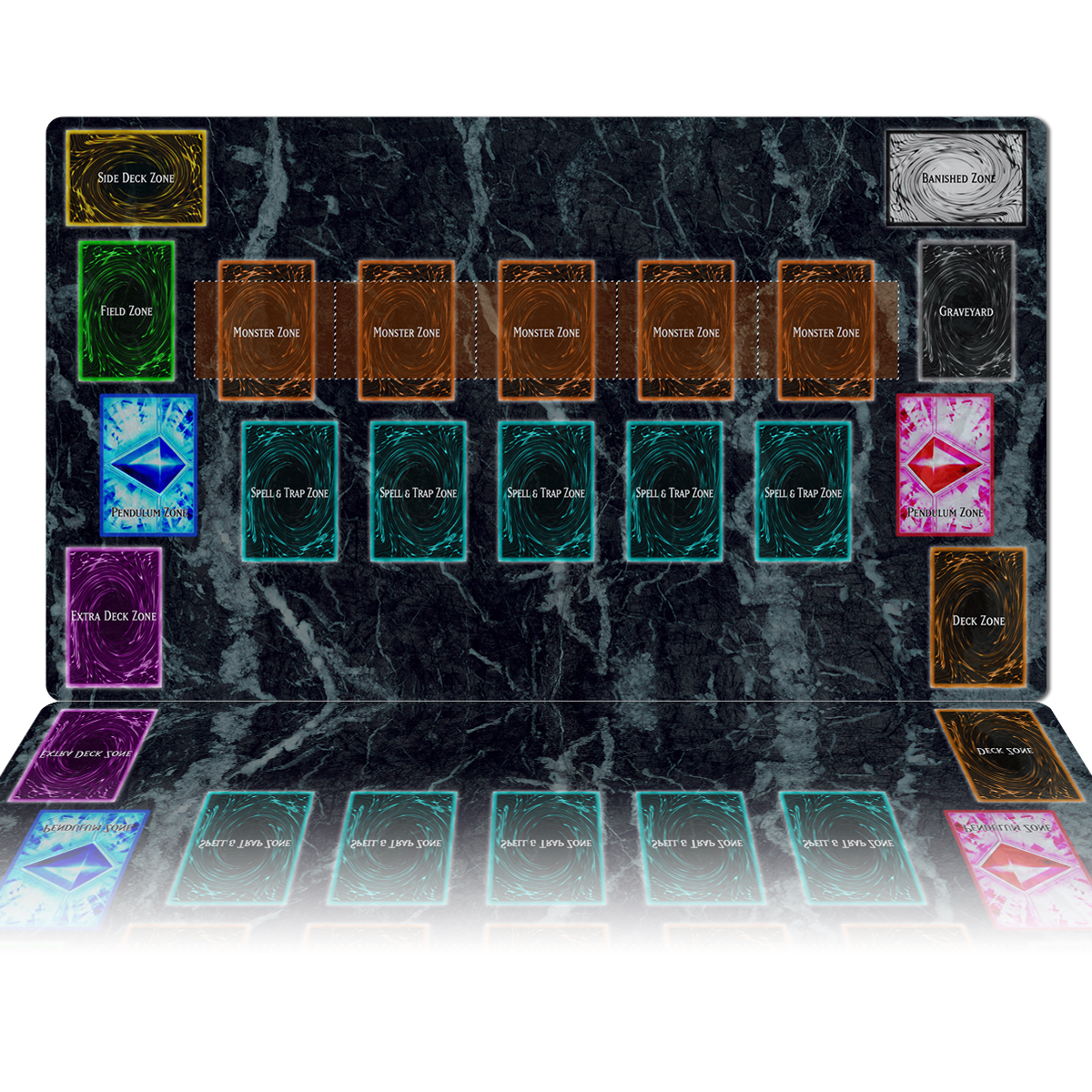 Board Game Zone - YuGiOh Playmat Template Link Zone Mat