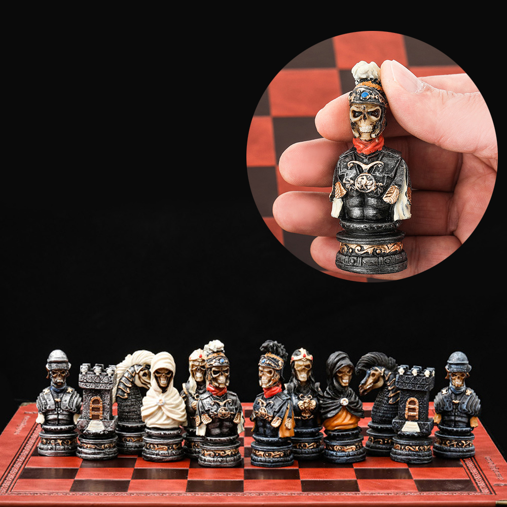 Horror Theme Chess Resin Mater - Yearbook Board Game Theme avaliação e preço