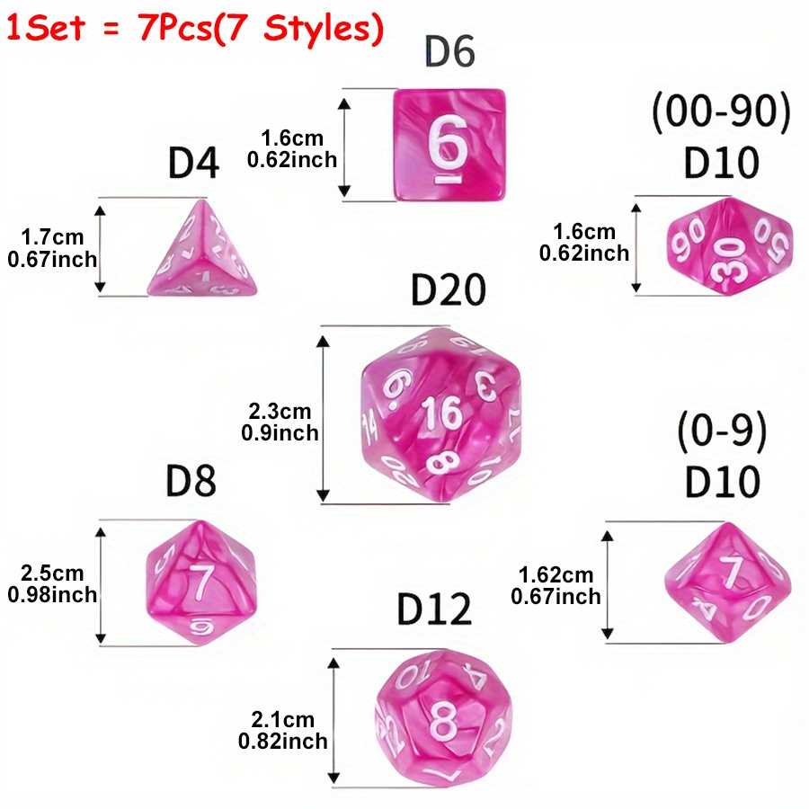 42pcs DND Dice Set with Black  - Board Game Pandemic avaliação e preço