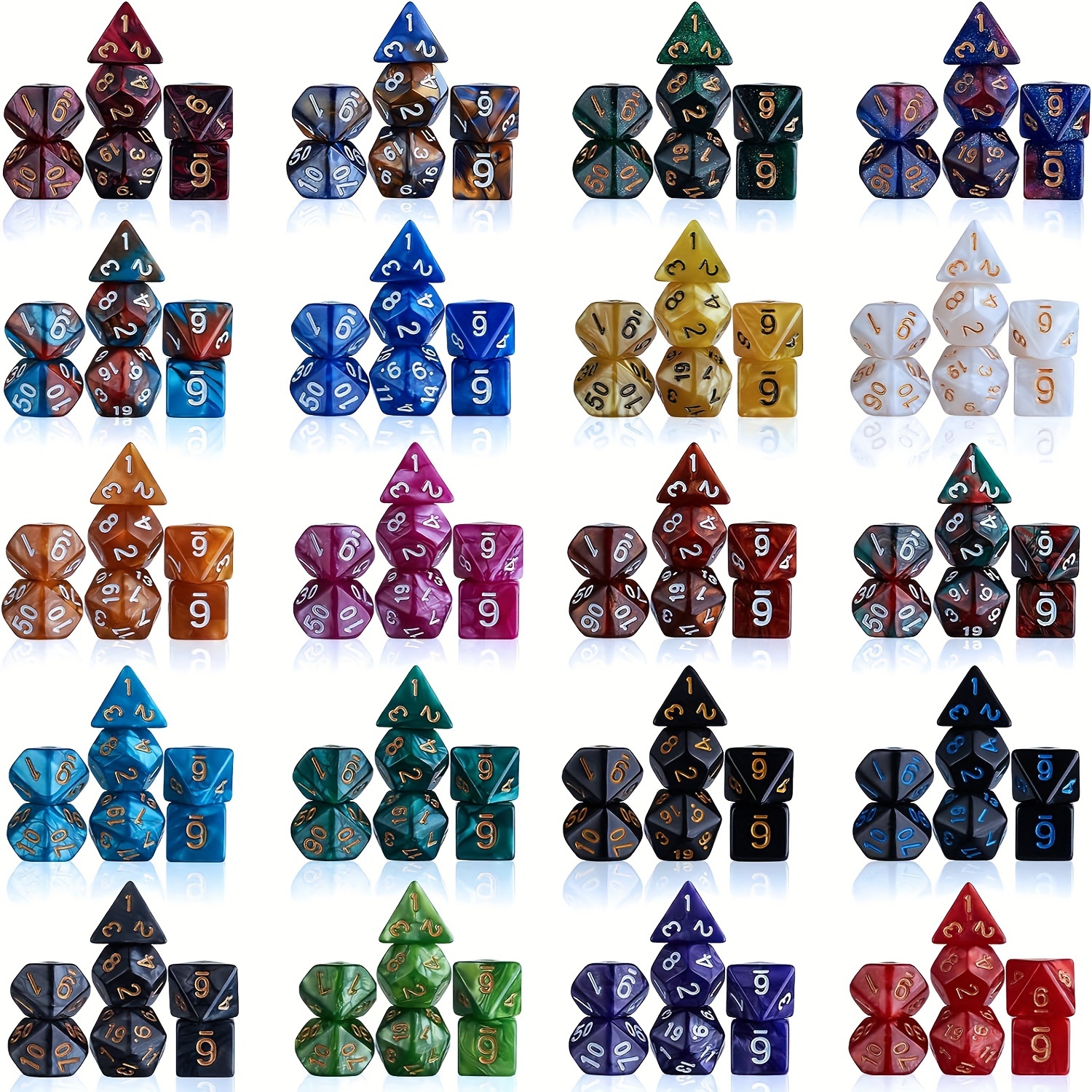 42pcs DND Dice Set with Black  - Board Game Pandemic avaliação e preço