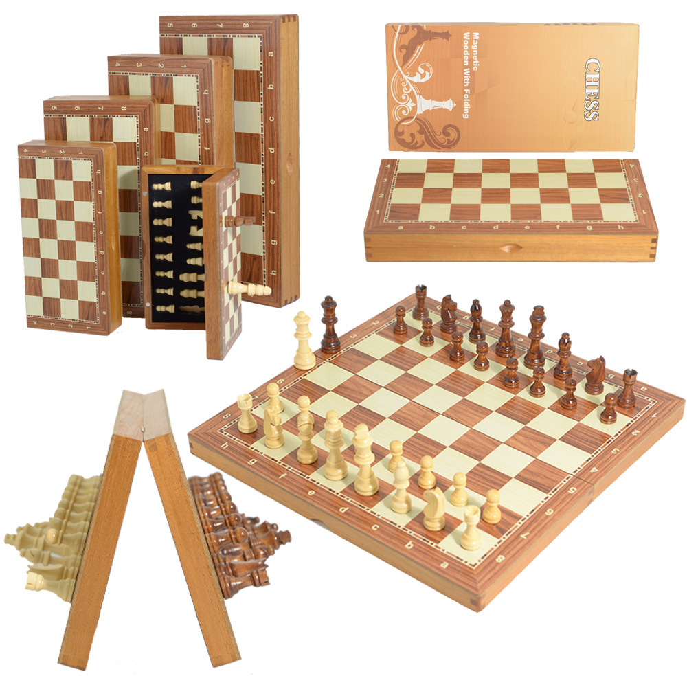 Magnetic Wooden Folding Chess  - Board Game Yearbook avaliação e preço