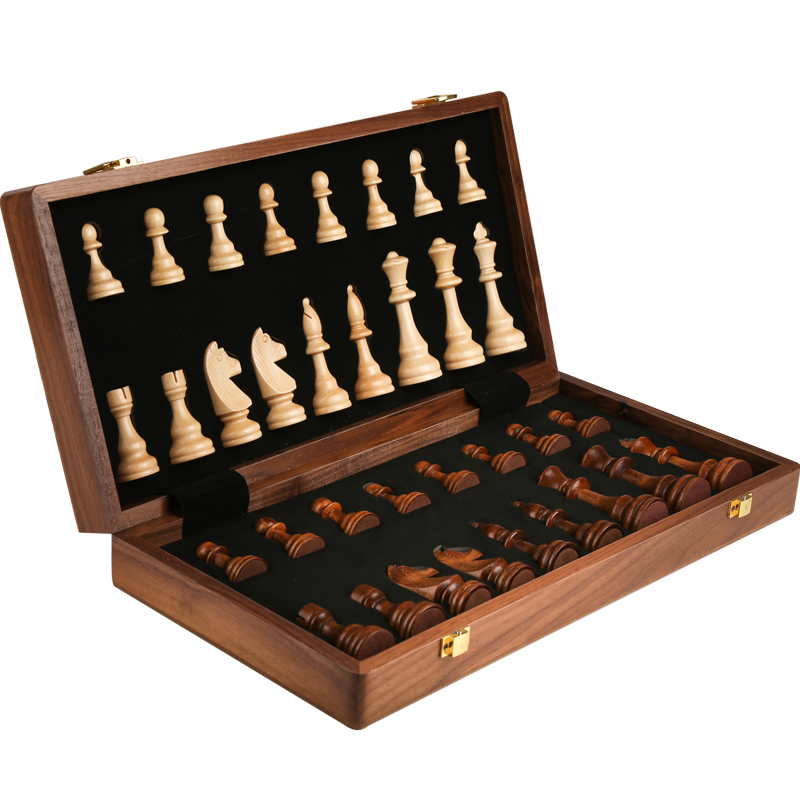 Chess Set Top Grade Wooden Fol - Board Game Yearbook avaliação e preço