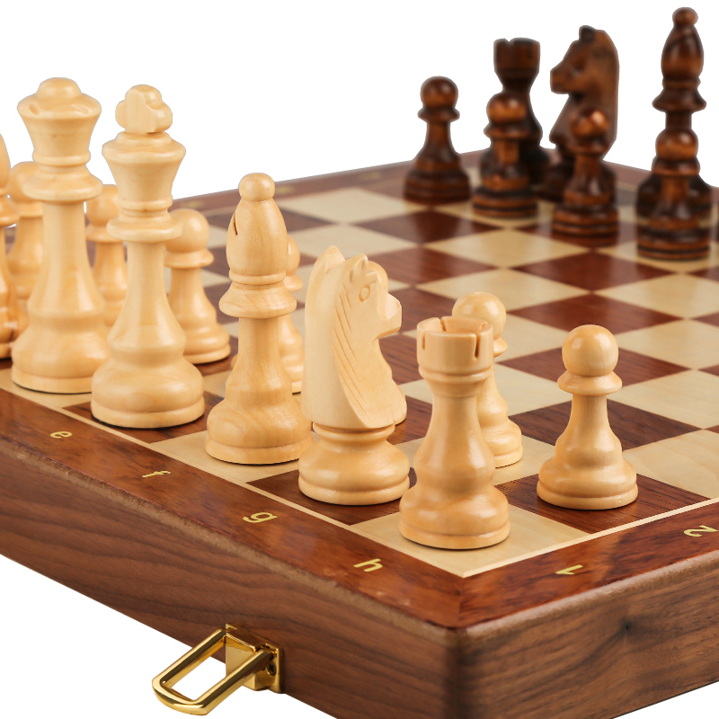 Chess Set Top Grade Wooden Fol - Board Game Yearbook avaliação e preço