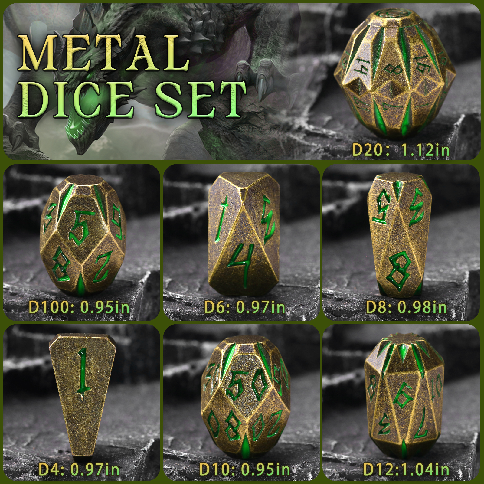 DND Metal Dice Set, ZHOORQI 7  - Board Game Pandemic avaliação e preço