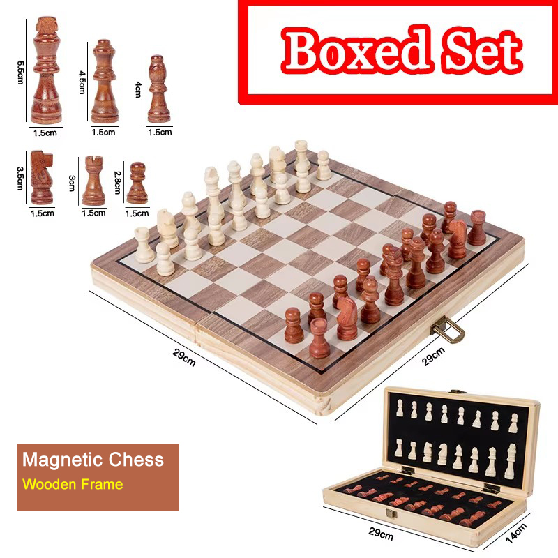 Magnetic Wooden Folding Chess  - Board Game Yearbook avaliação e preço