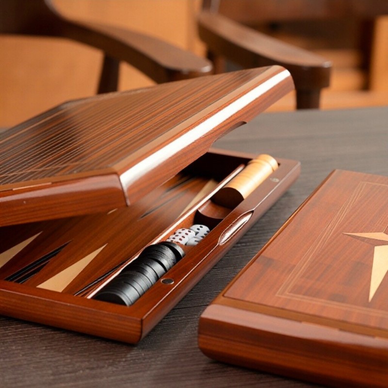 Solid Wood Backgammon 11-19 In - Board Game Yearbook avaliação e preço
