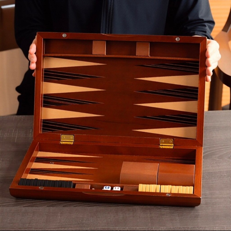 Solid Wood Backgammon 11-19 In - Board Game Yearbook avaliação e preço
