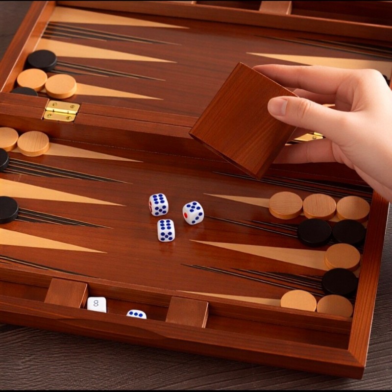 Solid Wood Backgammon 11-19 In - Board Game Yearbook avaliação e preço