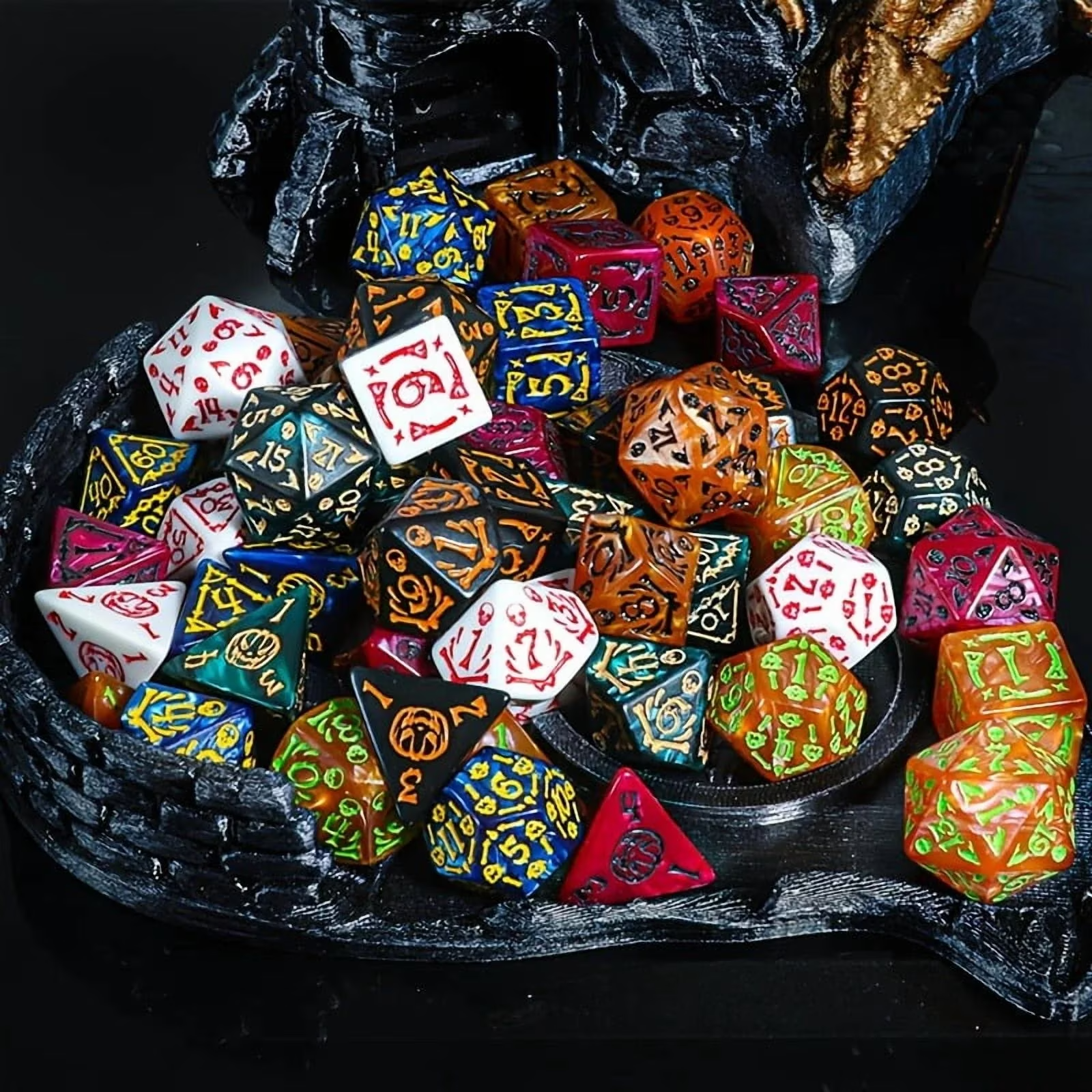 DND Dice Set -7pc Halloween Po - Board Game Pandemic avaliação e preço