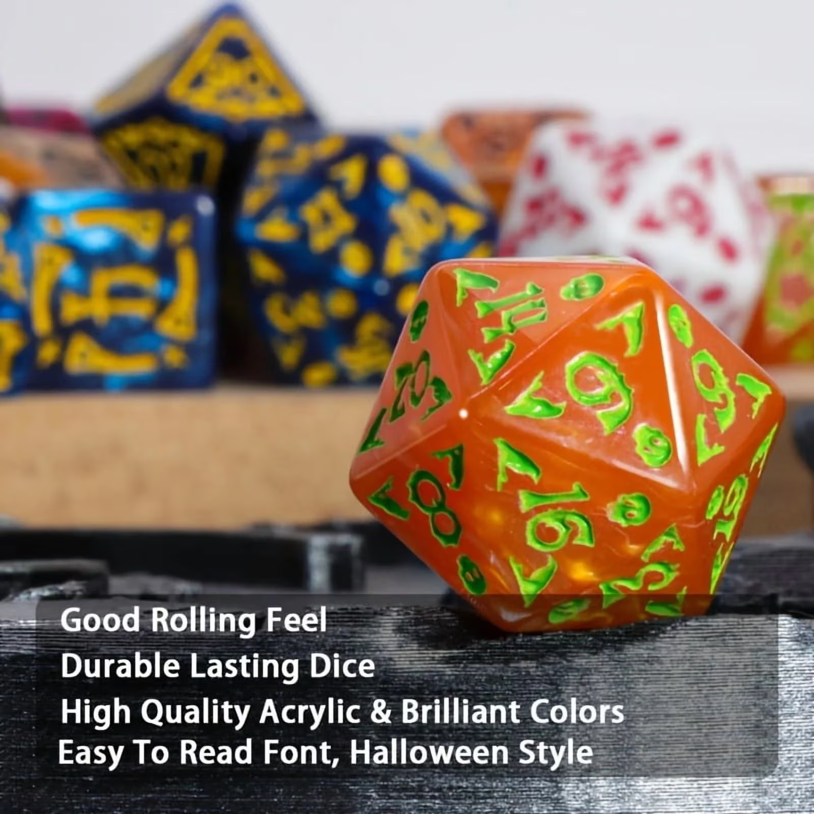 DND Dice Set -7pc Halloween Po - Board Game Pandemic avaliação e preço