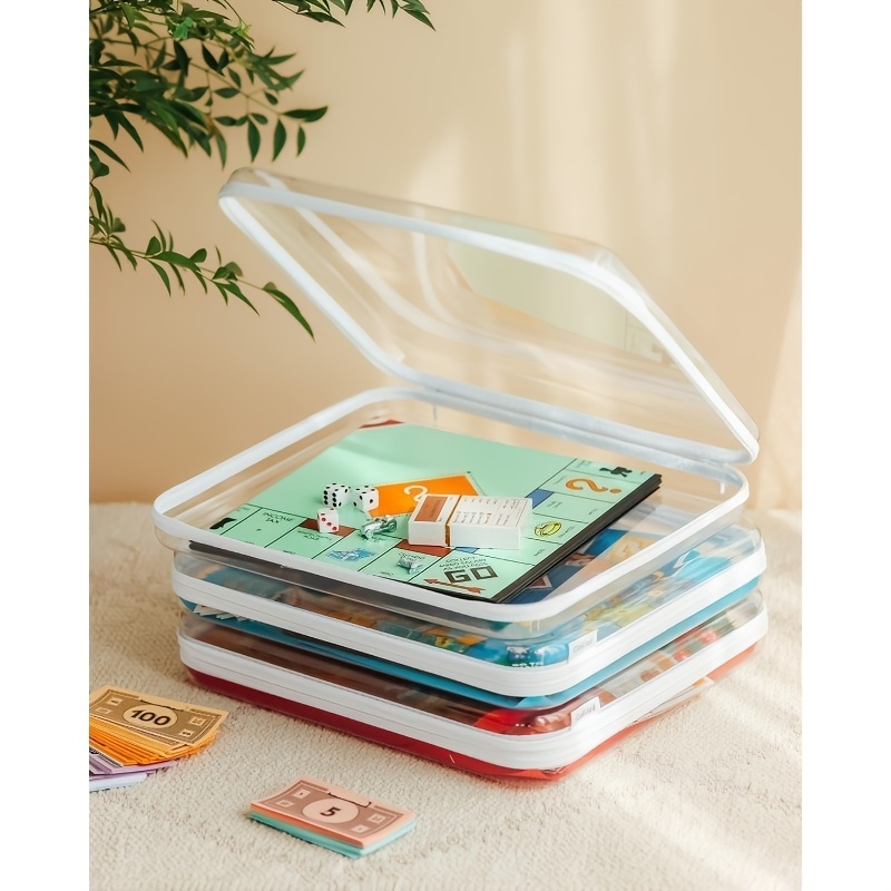 1pc Large Clear Hard Shell Sto - Board Game Box avaliação e preço