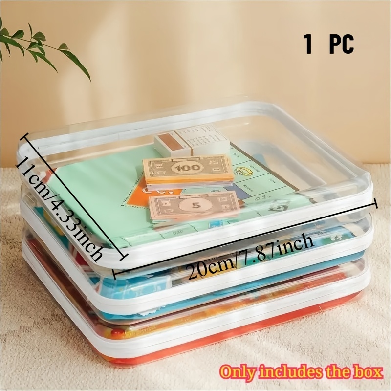 1pc Large Clear Hard Shell Sto - Board Game Box avaliação e preço