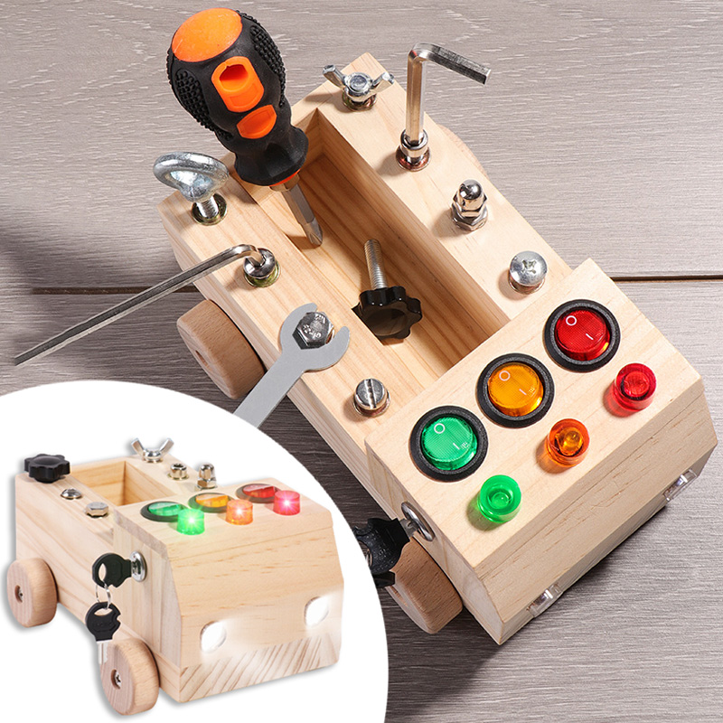 Wooden Montessori Busy Board S - Board Game Box avaliação e preço