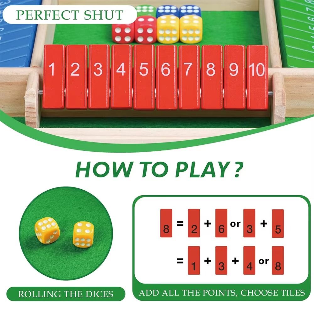Shut The Box Table Board Game  - Board Game Box avaliação e preço